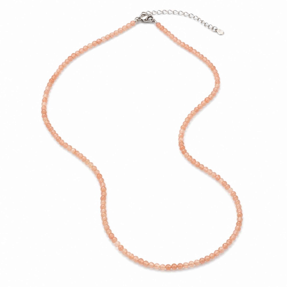 Colier fin tip Choker cu Piatra Soarelui Fatetata Rotunda 2 mm – Bucurie si Eleganta  Naturala [1]