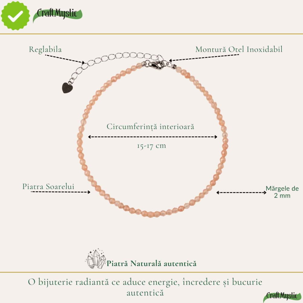 Bratara Fina cu Piatra Soarelui Fatetata 2 mm – Energie si incredere in Sine [4]