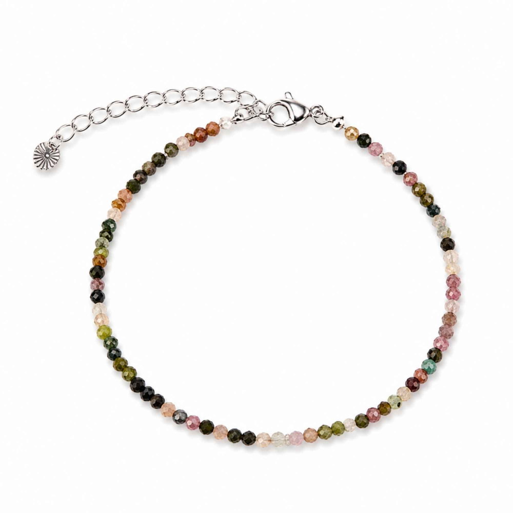 Bratara Fina cu Turmalina Multicolora Fatetata 2 mm – Echilibru si Energie Pozitiva [1]