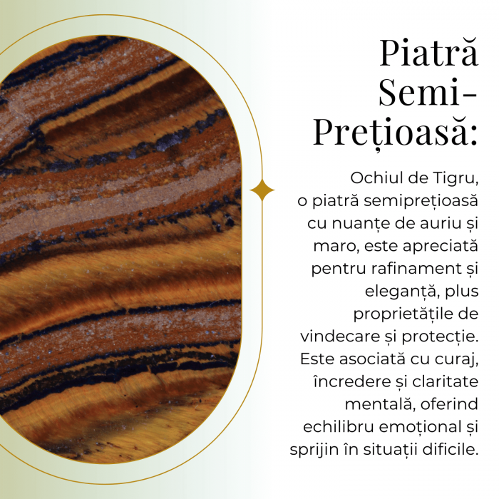 Colier cu Ochi de Tigru forma neregulata pentru Protectie si Energie Pozitiva [8]