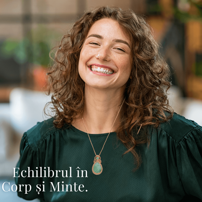 Colier Ajustabil Handmade cu Aventurin Verde "Strop de Ploaie" – Maro, Lungime Maxima 45 cm [5]