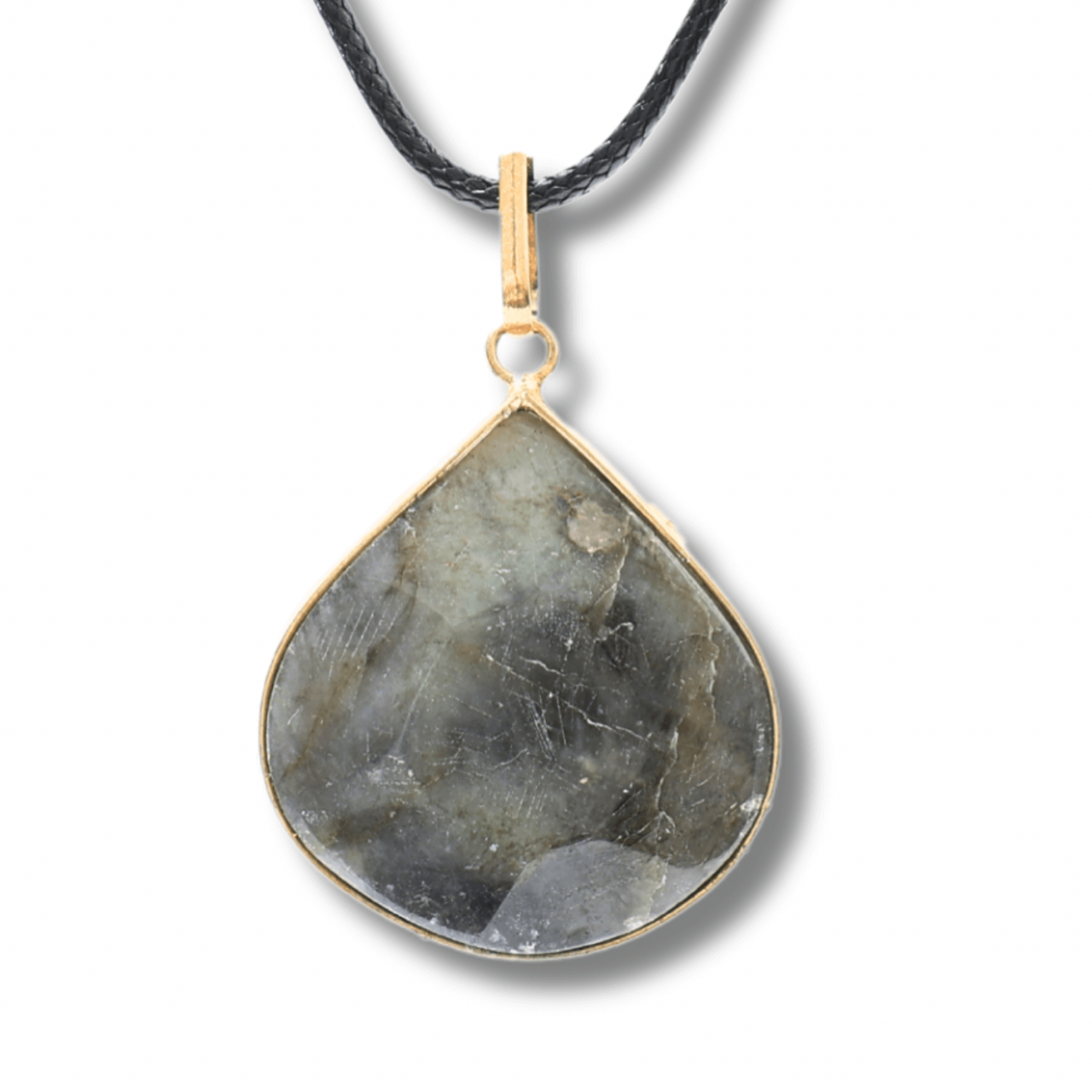 Colier Auriu Ajustabil cu Pandantiv Labradorit Lacrima pentru Protectie [7]