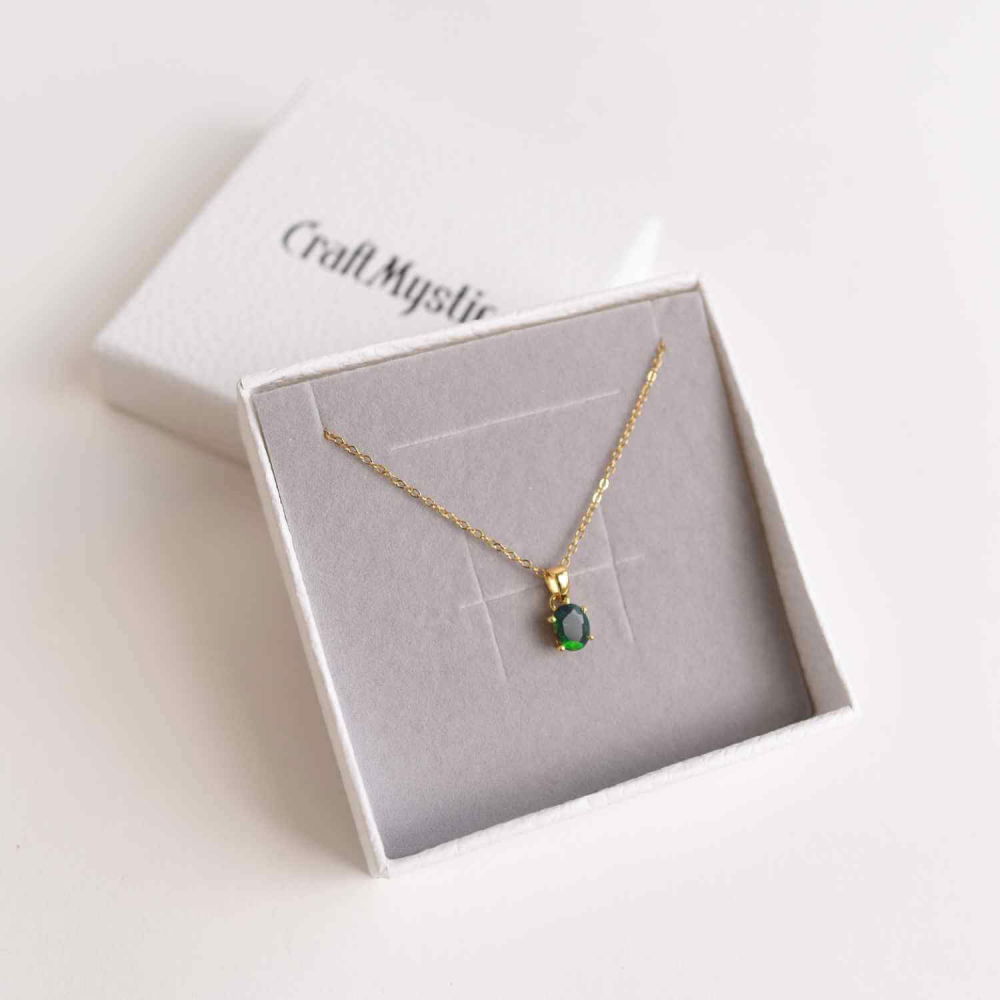 Colier cu Opal Negru fatetat si montura aurita – Protectie si claritate emotionala [2]