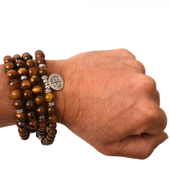 Colier cu pandativ din Ametist natural invelit cu sarma model Arborele vietii si margele 8mm - Cadou pentru mame, iubita [1]