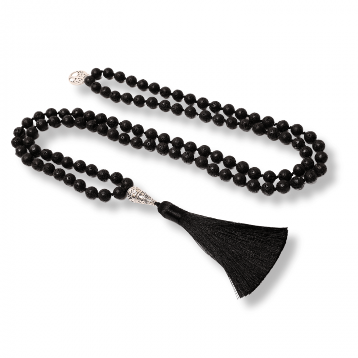 Colier Mala din Roca Vulcanica Naturala 8MM cu 108 margele [1]