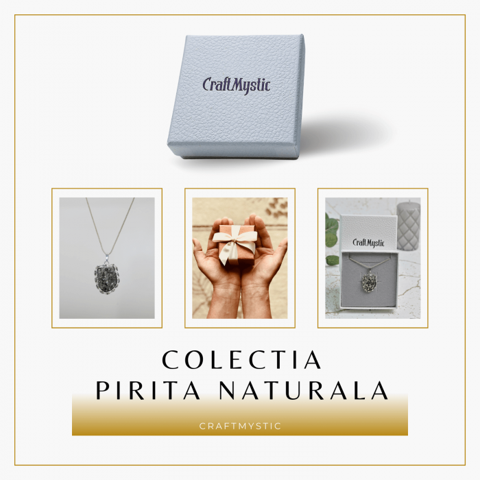 Colier Elegant cu Piatra Naturala de Pirita - Protector al Bunastarii si Prosperitatii [8]