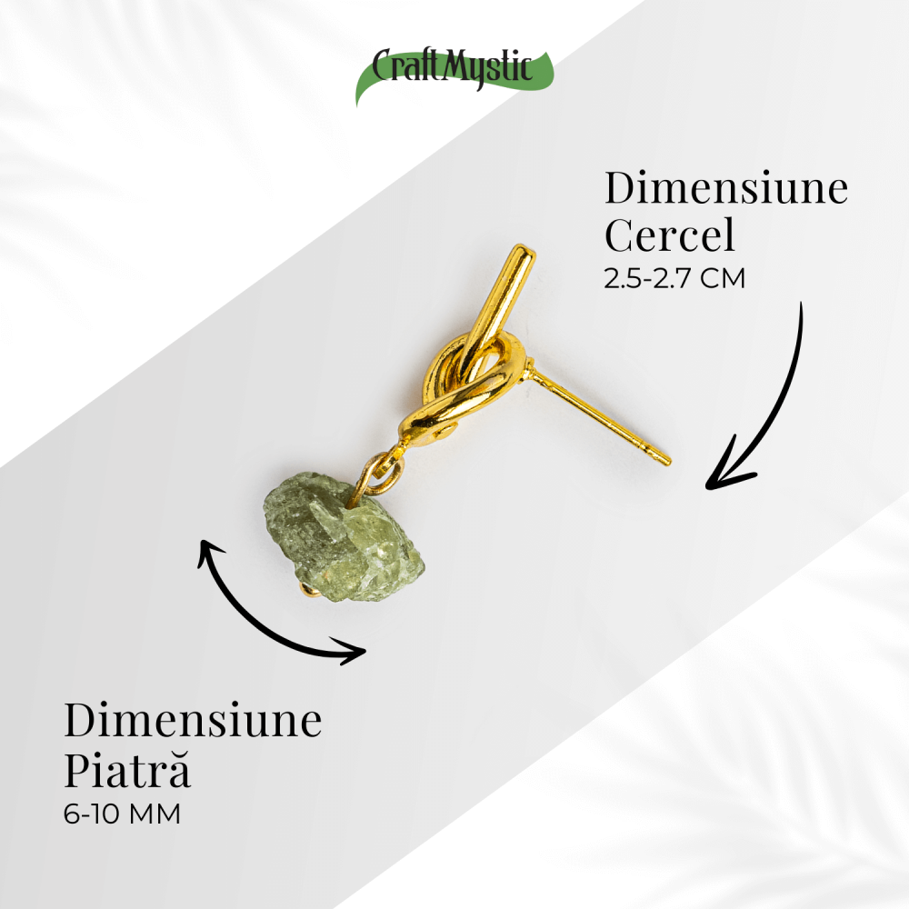 Prosperitate si Vibratie Pozitiva – Cercei cu Peridot Natural [4]