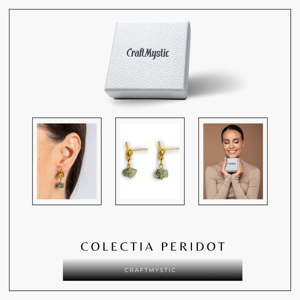 Prosperitate si Vibratie Pozitiva – Cercei cu Peridot Natural [8]