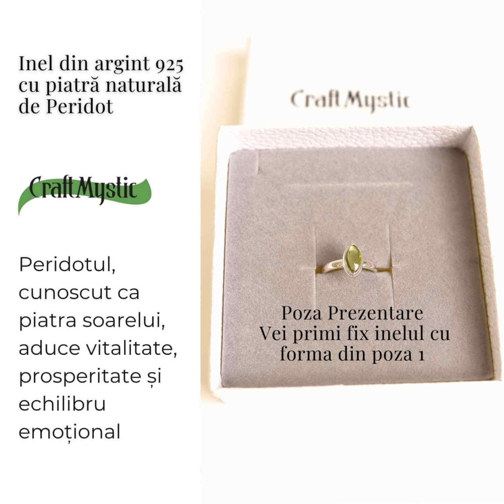 Inel argint 925 cu Peridot triunghiular – Energie si echilibru interior [3]