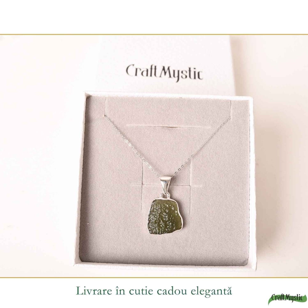 Colier argint 925 cu moldavit brut neuniform – transformare si claritate interioara [6]