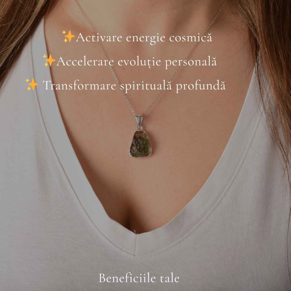 Colier argint 925 cu moldavit brut neuniform – transformare si claritate interioara [3]