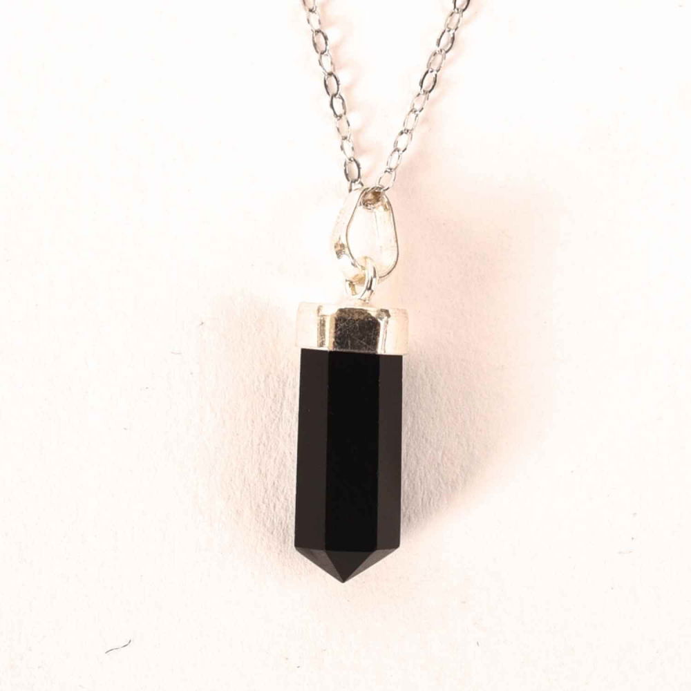 Colier Argint 925 cu Obsidian Natural – Protectie si Claritate Interioara [1]