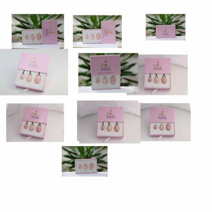 Set 3 Oua Yoni din Cuart Roz – Echilibru și Forță Interioară [9]