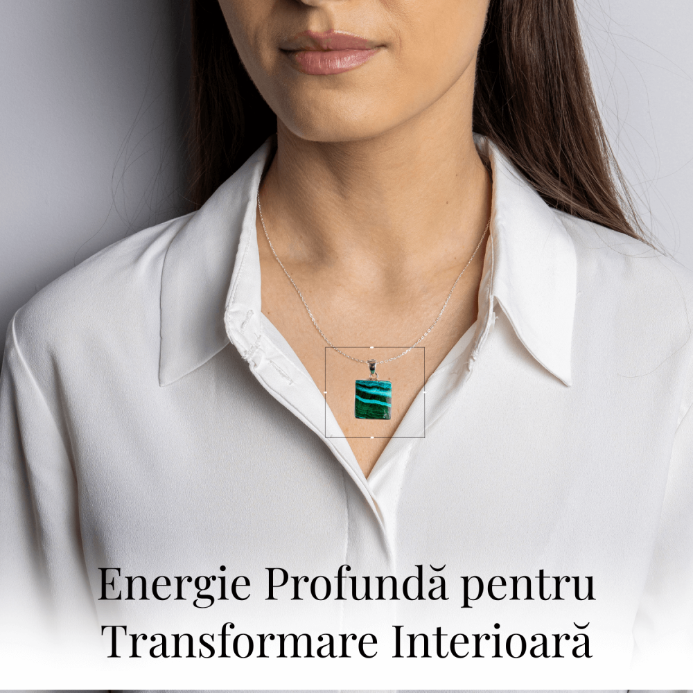 Colier Malachit si Crisocola – Protectie si Echilibru pe Argint 925 [2]