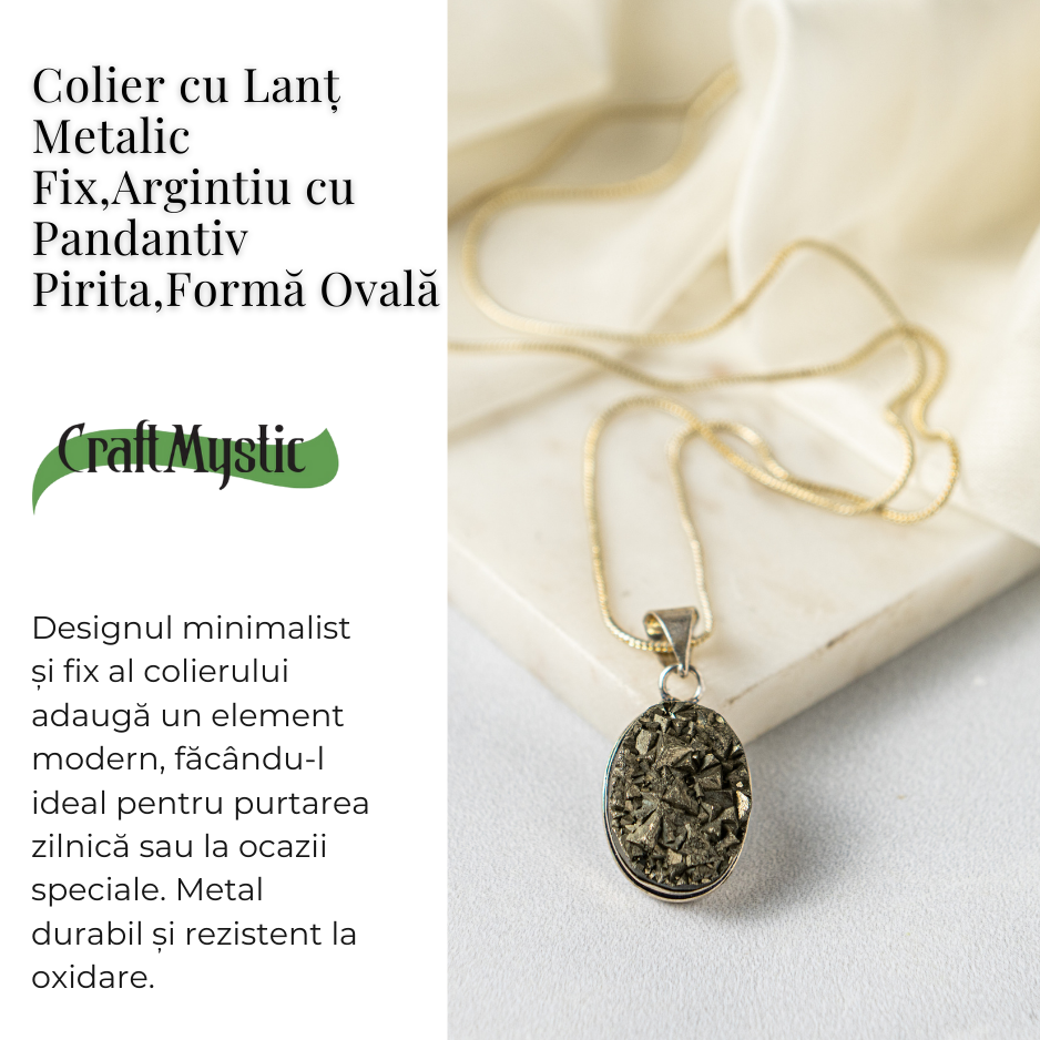 Colier Pirita Ovala – Protectie si Energie Pozitiva [3]