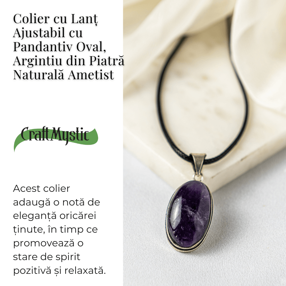 Colier cu Ametist Natural – Claritate Mentala si Echilibru Spiritual [4]