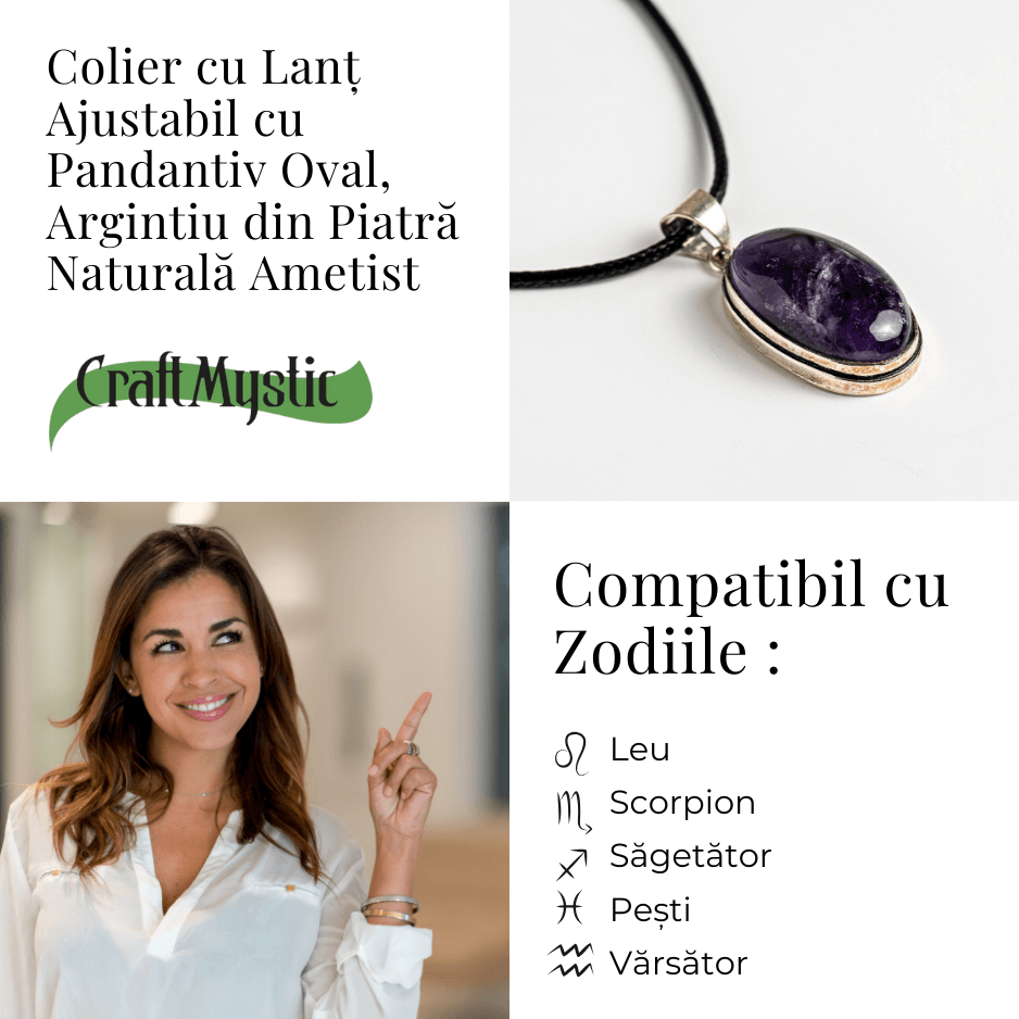 Colier cu Ametist Natural – Claritate Mentala si Echilibru Spiritual [3]