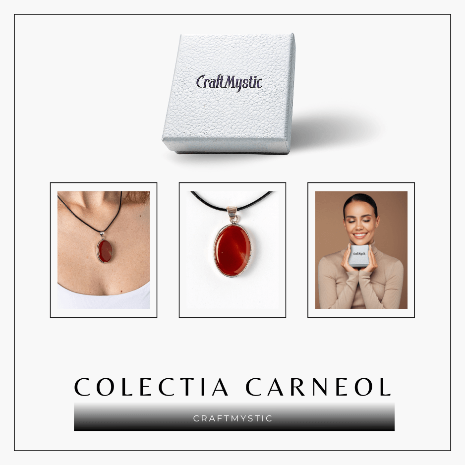 Colier ajustabil cu pandantiv oval din Carneol Natural – Vitalitate si Creativitate [7]
