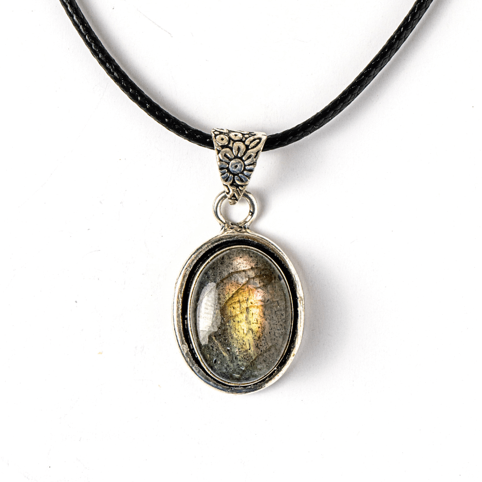 Colier ajustabil cu pandantiv oval din Labradorit Natural – Intuitie si Protectie Energetica [1]