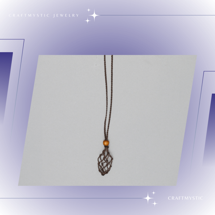 Colier Reglabil Maro Model Macrame din bumbac - Pentru Piatra ta Favorita [7]