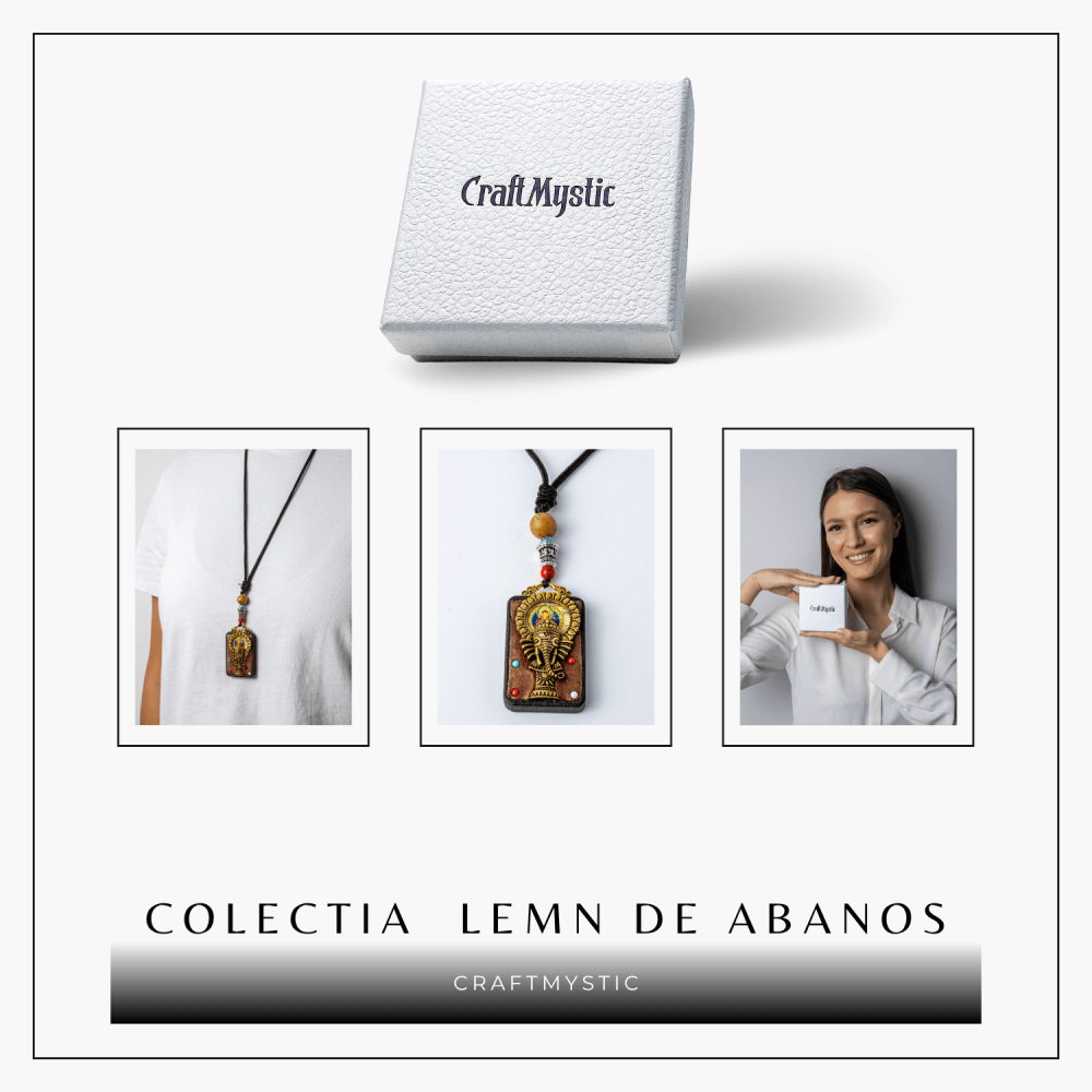 Colier Thangka Nepalez din Lemn de Abanos cu Ganesha – Protectie, Intelepciune si Noi Inceputuri [8]