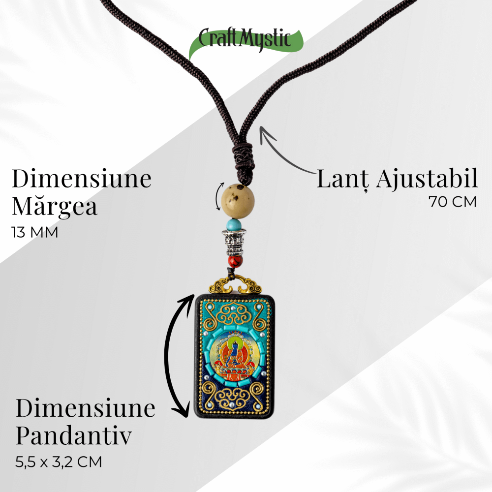 Colier Thangka Nepalez din Lemn de Abanos cu Buddha Shakyamuni – Protectie Spirituala si Claritate Interioara [5]