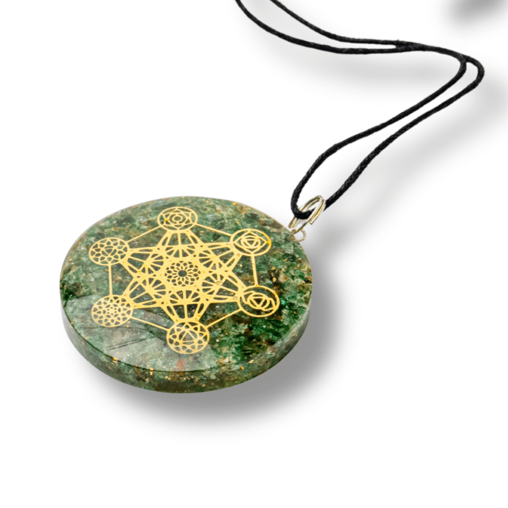 Pandantiv Orgon Verde cu Simbol Metatron – Protectie Energetica, Echilibru si Conexiune Sacra [9]