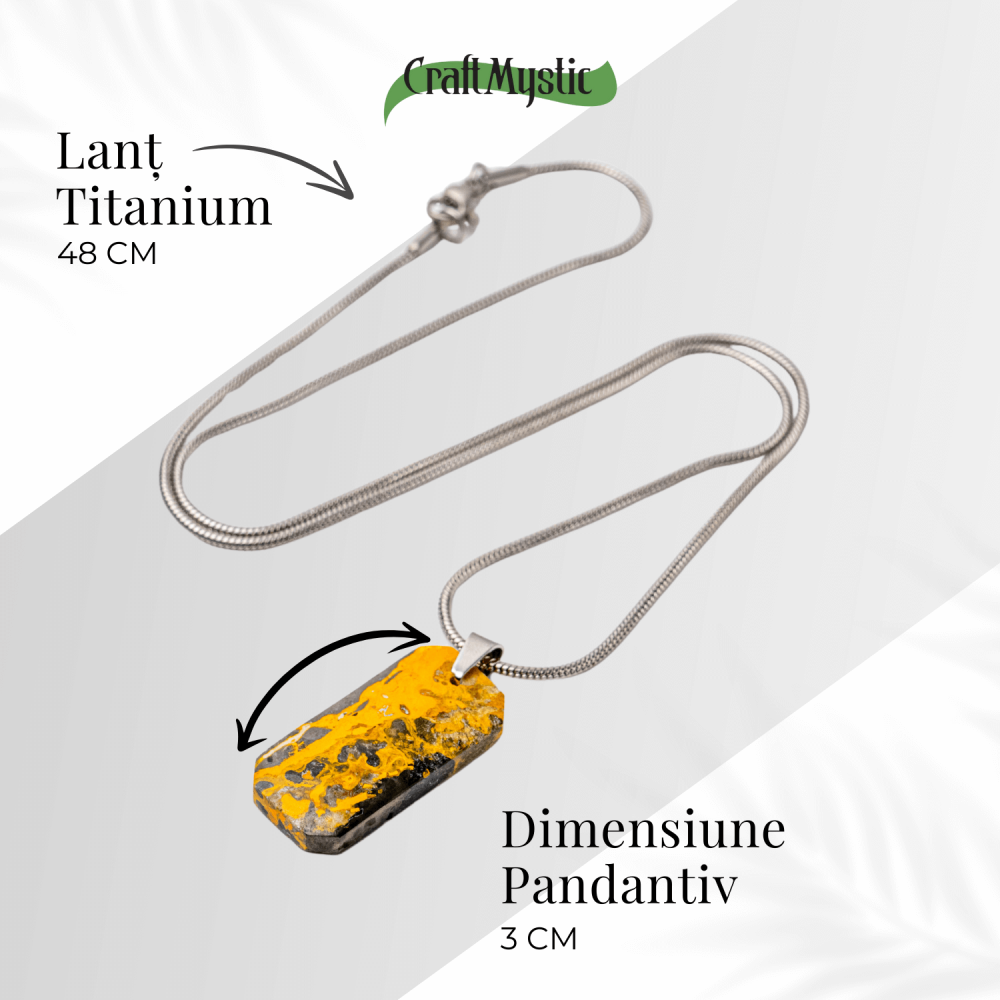 Colier Titanium cu Jasp Bondar Dreptunghiular – Energie Vibranta si Forta Interioara [5]