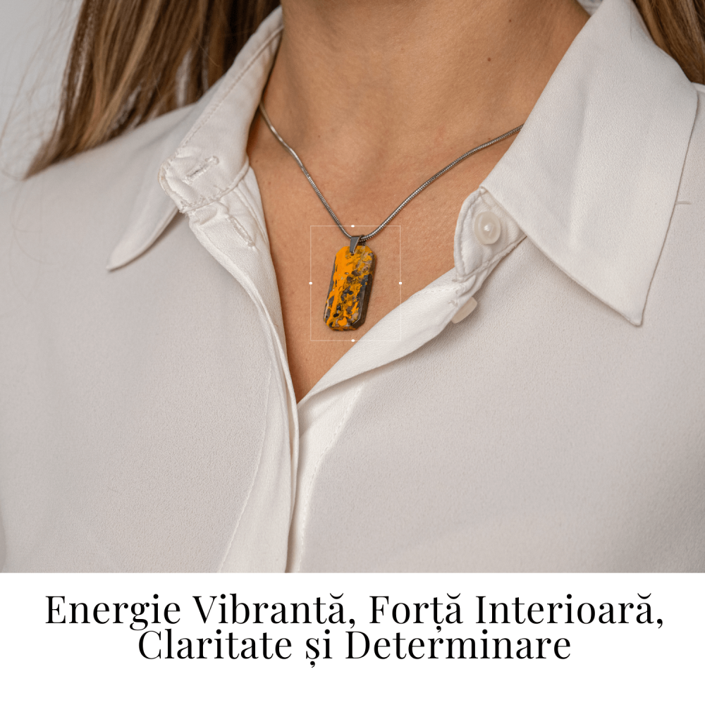 Colier Titanium cu Jasp Bondar Dreptunghiular – Energie Vibranta si Forta Interioara [2]