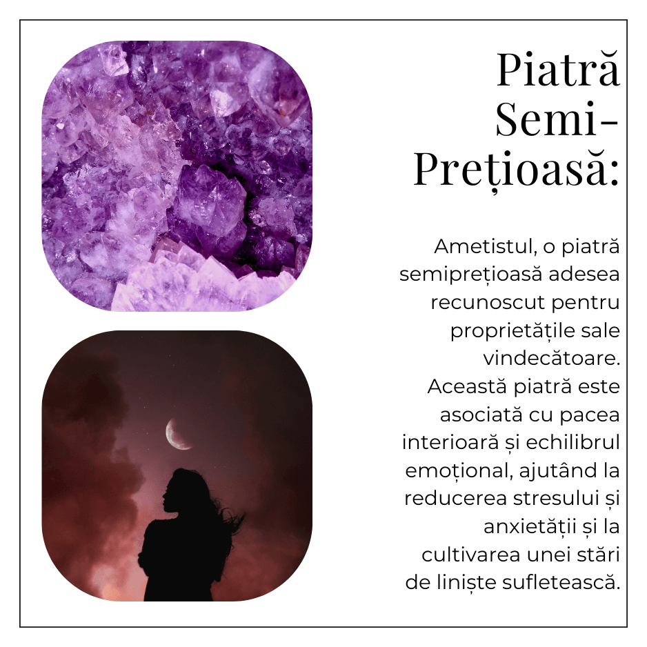 Colier vintage varf Ametist Brut – Claritate Mentala si Protectie [8]