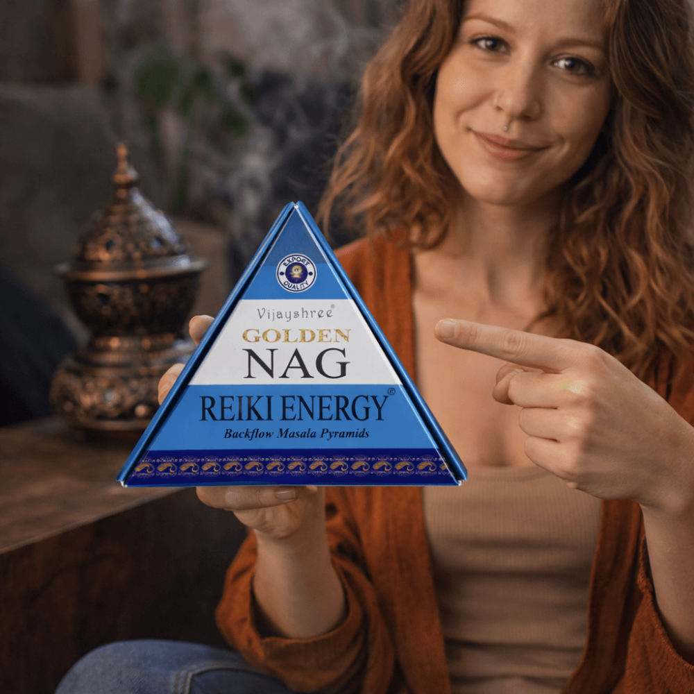 Conuri Parfumate Backflow Golden Nag Reiki Energy – Piramida Sacra pentru Vindecare si Echilibru Energetic [4]
