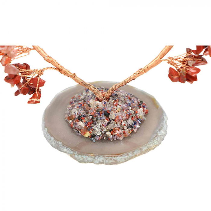 Copac pietre semipretioase 7 chakra in forma de inima – Decor cristal feng shui, accesorii premium pentru birou [7]