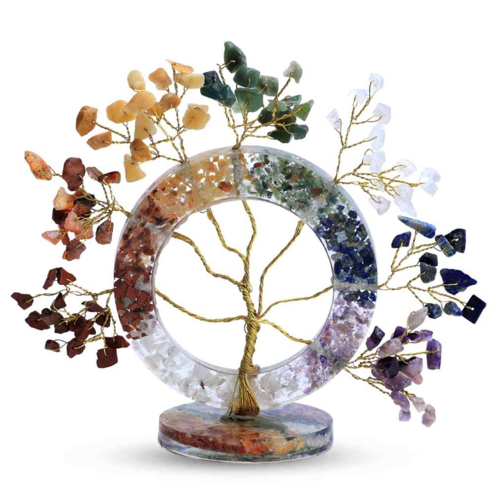 Copacel Orgon cu 7 Pietre Naturale – Forma Inima pentru Echilibrarea Chakrelor [6]