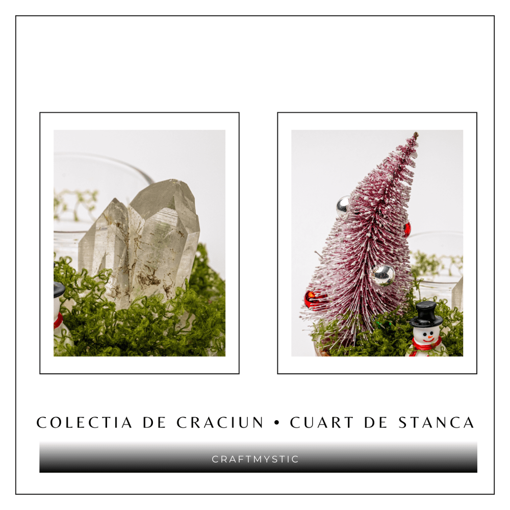 Suport Lumanare cu Cuart Transparent – Claritate, Lumină si Energie Festiva [8]