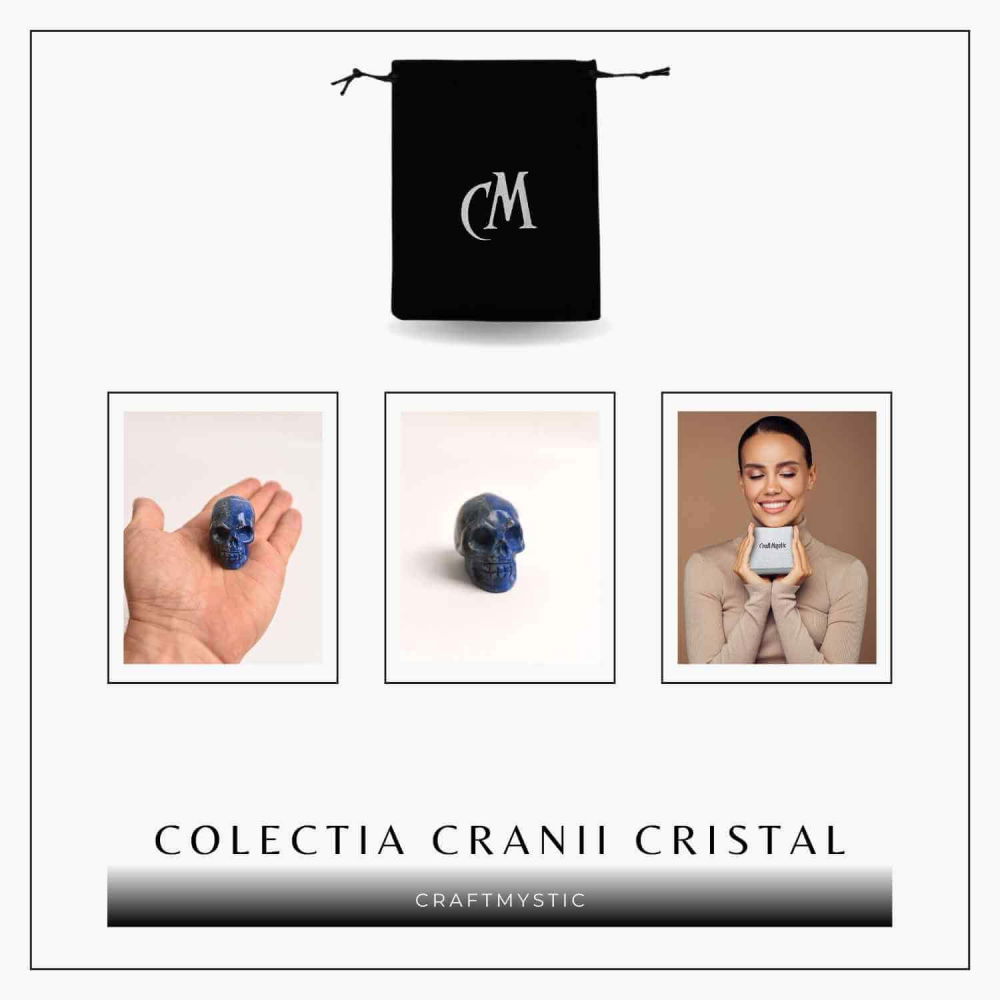 Craniu Sculptat Manual din Lapis Lazuli - Claritate si Protectie [7]