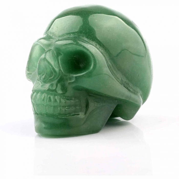 Craniu 5 cm sculptat manual din cristal de Aventurin piatra semipretioasa vindecatoare Figurina artistica pentru decor de Halloween, decoratiune pentru biroul de acasa [6]
