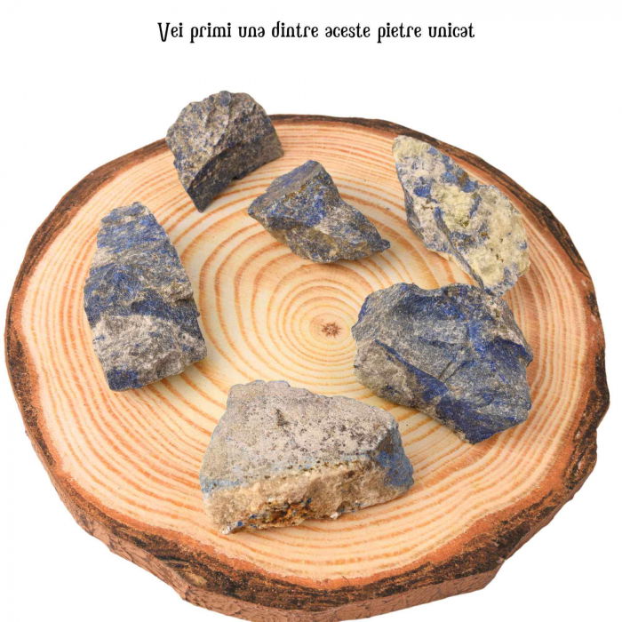 Cristal Natural Brut Lapis Lazuli - Piatra de Vindecare si Auto-Cunoastere, Dimensiuni 5-8 cm, Greutate 80-300 g [4]