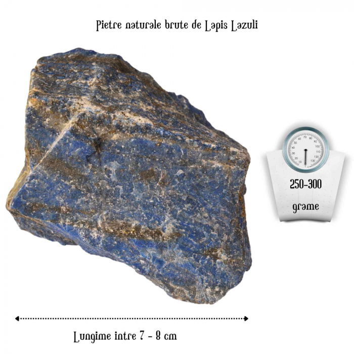 Cristal Natural Brut Lapis Lazuli - Piatra de Vindecare si Auto-Cunoastere, Dimensiuni 5-8 cm, Greutate 80-300 g [12]