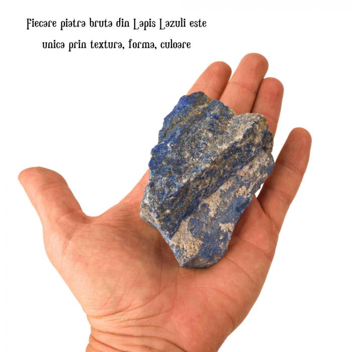 Cristal Natural Brut Lapis Lazuli - Piatra de Vindecare si Auto-Cunoastere, Dimensiuni 5-8 cm, Greutate 80-300 g [14]