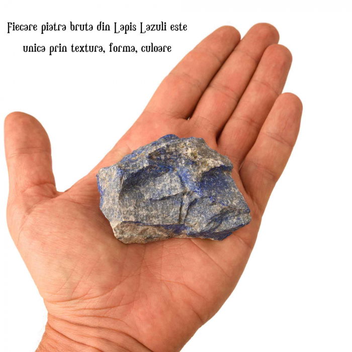 Cristal Natural Brut Lapis Lazuli - Piatra de Vindecare si Auto-Cunoastere, Dimensiuni 5-8 cm, Greutate 80-300 g [3]