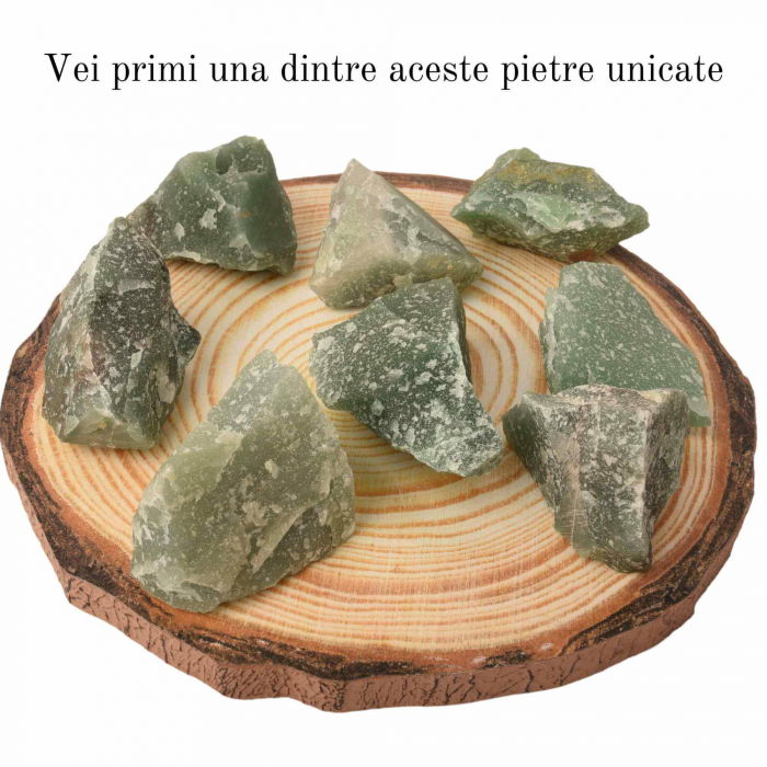 Cristal natural unicat Aventurin Verde pietre brute 9 cm - Pietre semipretioase pentru echilibru si calmare emotionala [3]