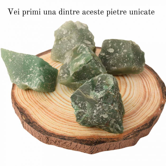 Cristal natural unicat Aventurin Verde pietre brute 9 cm - Pietre semipretioase pentru echilibru si calmare emotionala [3]