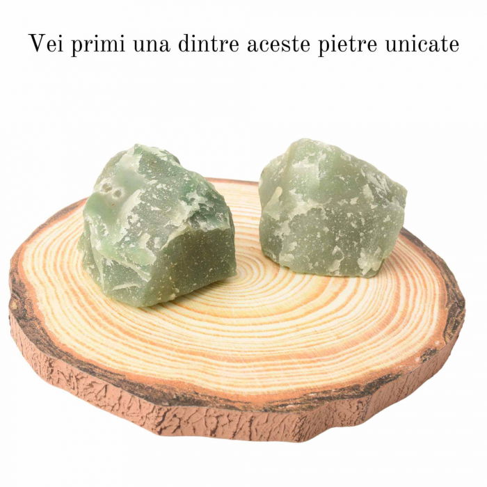 Cristal natural unicat Aventurin Verde pietre brute 9 cm - Pietre semipretioase pentru echilibru si calmare emotionala [17]