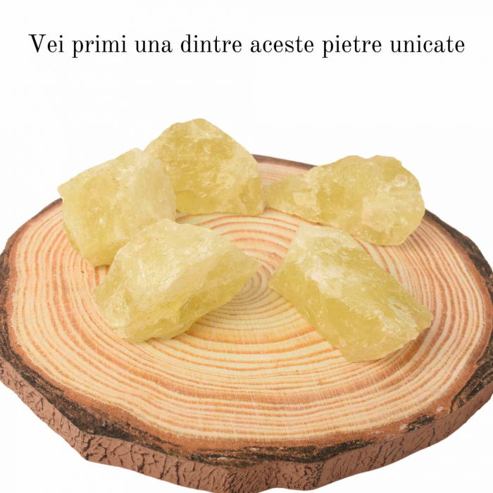 Cristal natural unicat Citrin pietre brute 8-9 cm  - Pietre semiprețioase pentru optimism, creativitate, motivatie [3]