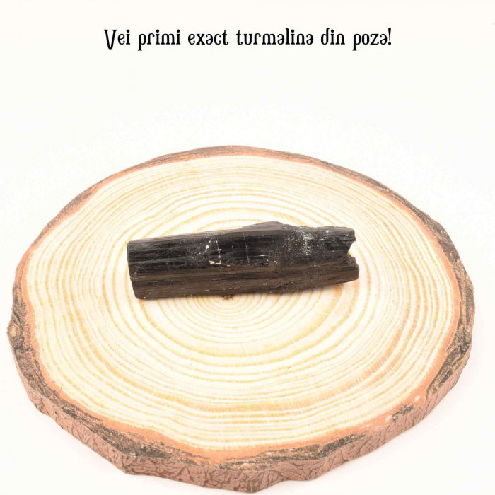 Cristal natural unicat de vindecare Turmalina neagra pietre brute 8-9 cm  - Pentru energie pozitiva, protectie [12]