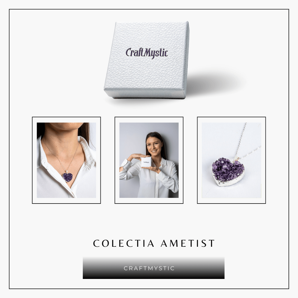 Talismanul inimii – Colier cu piatra ametist naturala si energie purificatoare [8]