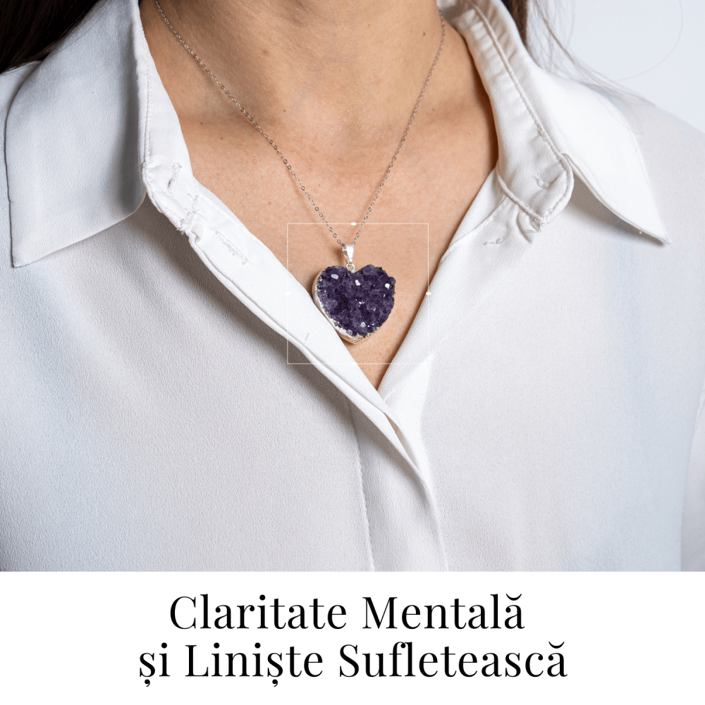 Talismanul inimii – Colier cu piatra ametist naturala si energie purificatoare [2]