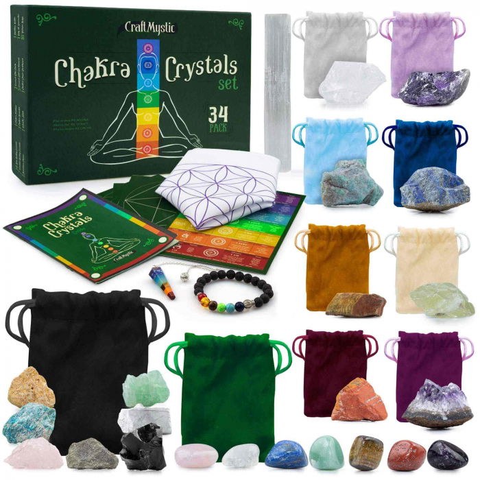 Cristale si Pietre Semipretioase Chakra - Set 34 Piese [2]