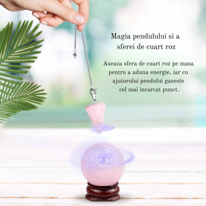 Set 28 piese cu cristale vindecatoare naturale - Contine 14 cristale naturale polisate si 7 pietre brute, sfera, pendul, selenit, bratara, colier, cristal stanca, pietre sparte [5]