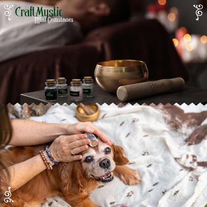 Set 21 Sticlute cu Mini Cristale si Pietre Semipretioase pentru Ritualuri Magice [5]